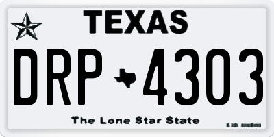 TX license plate DRP4303
