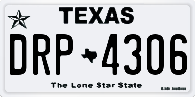 TX license plate DRP4306