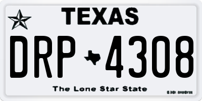 TX license plate DRP4308