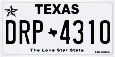 TX license plate DRP4310