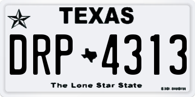 TX license plate DRP4313