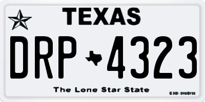TX license plate DRP4323