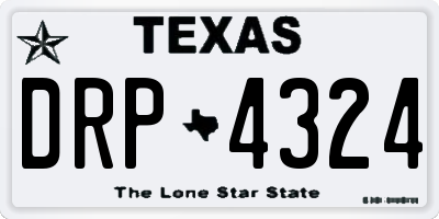 TX license plate DRP4324