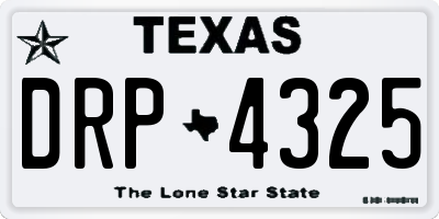 TX license plate DRP4325