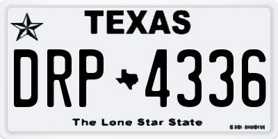 TX license plate DRP4336