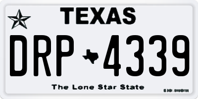 TX license plate DRP4339