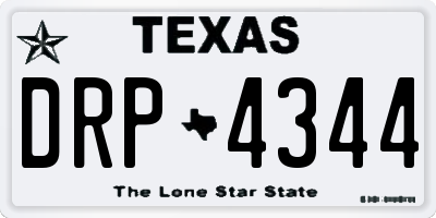 TX license plate DRP4344