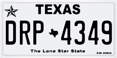 TX license plate DRP4349