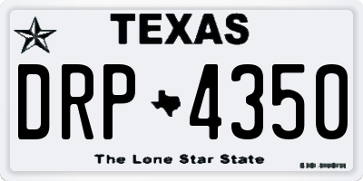 TX license plate DRP4350