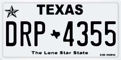 TX license plate DRP4355