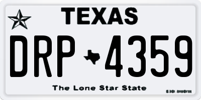 TX license plate DRP4359