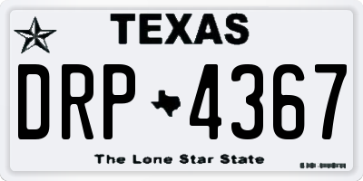 TX license plate DRP4367