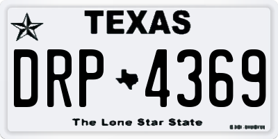 TX license plate DRP4369