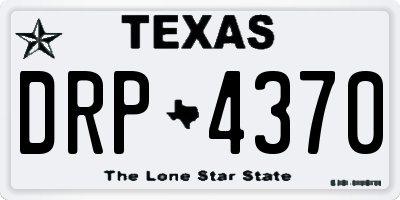 TX license plate DRP4370