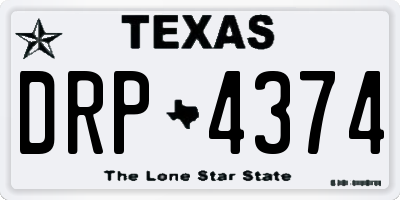 TX license plate DRP4374