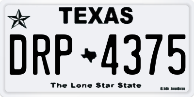 TX license plate DRP4375
