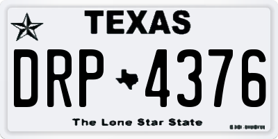 TX license plate DRP4376