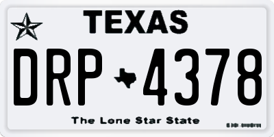 TX license plate DRP4378