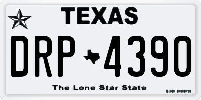 TX license plate DRP4390