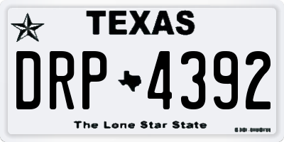 TX license plate DRP4392