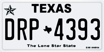 TX license plate DRP4393
