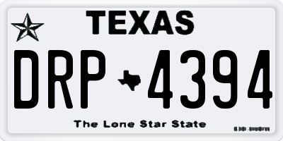 TX license plate DRP4394