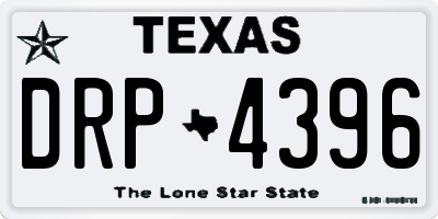TX license plate DRP4396