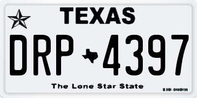 TX license plate DRP4397