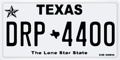 TX license plate DRP4400