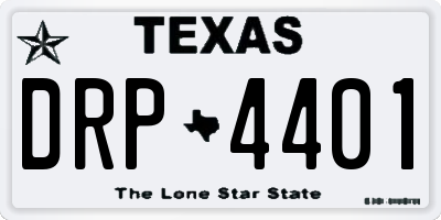 TX license plate DRP4401