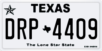 TX license plate DRP4409