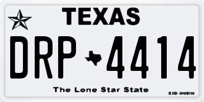 TX license plate DRP4414