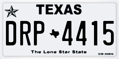 TX license plate DRP4415