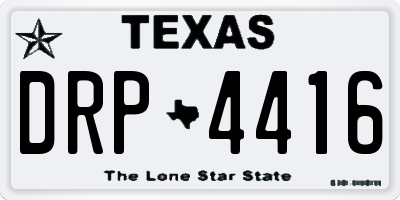 TX license plate DRP4416