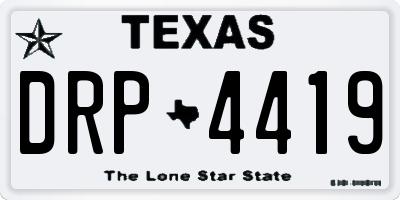 TX license plate DRP4419