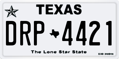 TX license plate DRP4421
