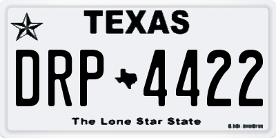 TX license plate DRP4422