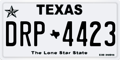 TX license plate DRP4423