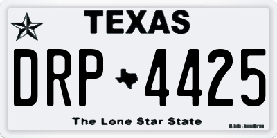 TX license plate DRP4425