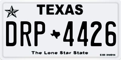 TX license plate DRP4426