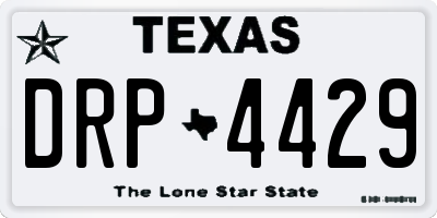 TX license plate DRP4429