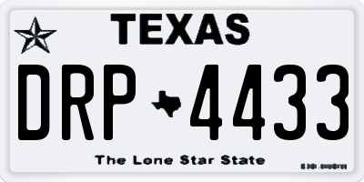 TX license plate DRP4433