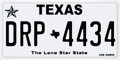 TX license plate DRP4434