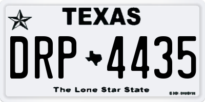 TX license plate DRP4435