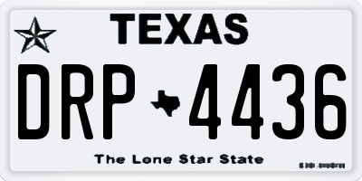 TX license plate DRP4436