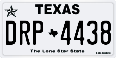 TX license plate DRP4438