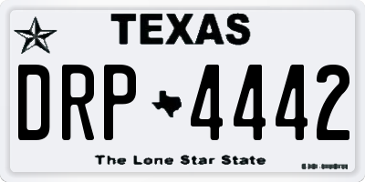 TX license plate DRP4442