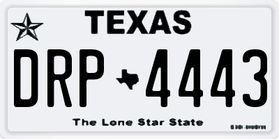 TX license plate DRP4443