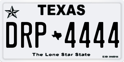 TX license plate DRP4444