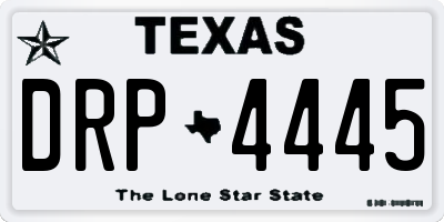 TX license plate DRP4445